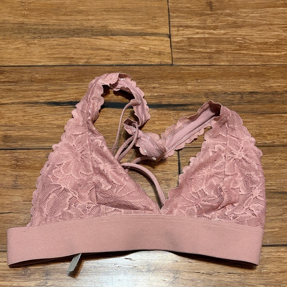 PINK Victoria’s Secret Lace Bralette XS Mauve